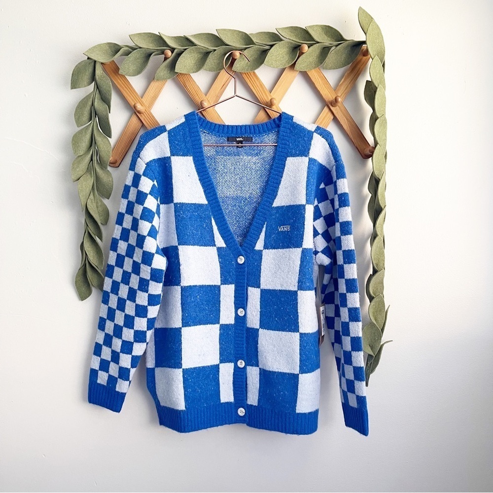 Vans Checker Print Blue Cardigan